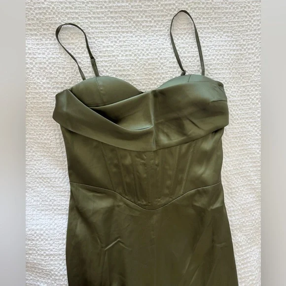 Olive Green Dress - Picture 4 of 11